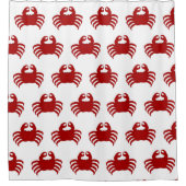 Rotes Krebstier-Design Duschvorhang (Vorderseite)