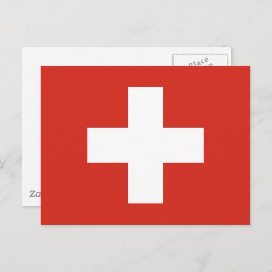 Rotes Kreuz der Schweizer Flagge Postkarte (Vorne/Hinten)