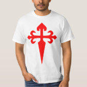 Rotes Kreuz des hl. Jakobus T-Shirt (Vorderseite)