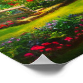 Rotes Kreuz in einem schönen Gartenposter Poster (Ecke)