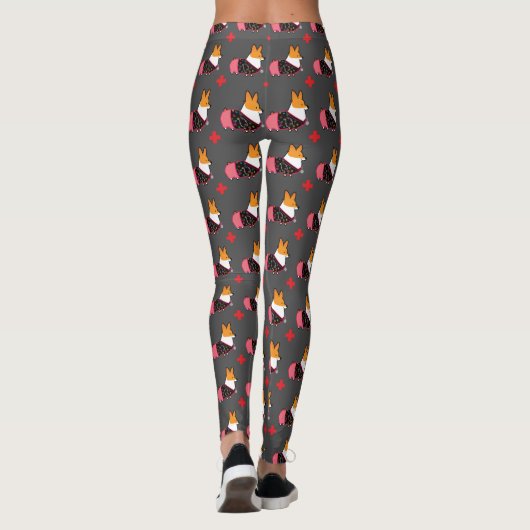 Rotes Kreuz-Krankenschwestercorgi-Leggings Leggings (Rückseite)