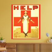 Rotes Kreuz Krankenwagen Weltkrieg 1 Poster Wrappe Leinwanddruck (Insitu (Wohnzimmer))