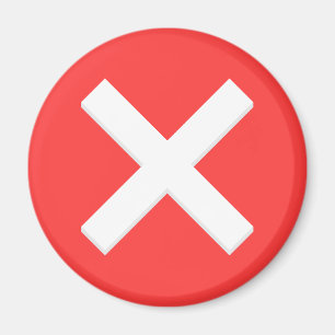 Rotes Kreuz Nein X Falsches Symbol Magnet