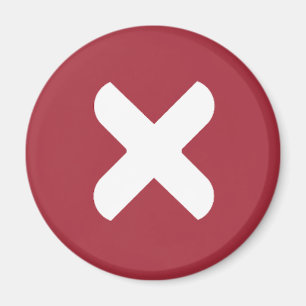 Rotes Kreuz Nein X Falsches Symbol Magnet