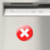 Rotes Kreuz Nr. X Unrichtiges Symbol Magnet (In Situ (Geschirrspüler))