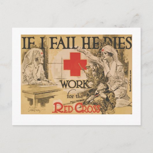 Rotes Kreuz-Poster - Wenn ich ihn Versagt habe, st Postkarte (Vorderseite)