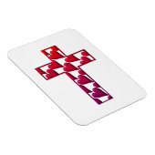 Rotes Kreuz voller Herzen Magnet (Rechte Seite)