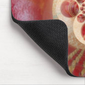 Rotes Kricketball-Design Mousepad (Ecke)