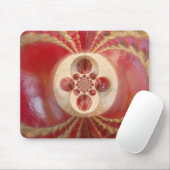 Rotes Kricketball-Design Mousepad (Mit Mouse)