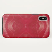 Rotes Kunstleder Case-Mate iPhone Hülle (Rückseite (Horizontal))