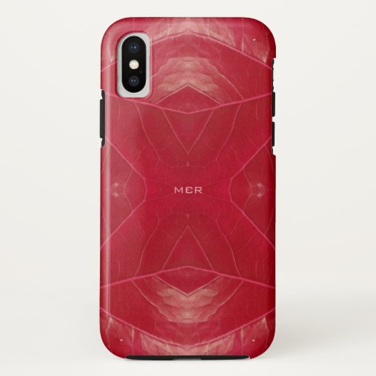 Rotes Kunstleder Case-Mate iPhone Hülle (Rückseite)