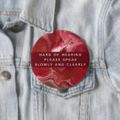 Rotes Kupfer Weiß Abstrakt hörbar 1,5 cm Button (Beispiel)