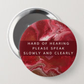 Rotes Kupfer Weiß Abstrakt hörbar 1,5 cm Button (Vorne & Hinten)