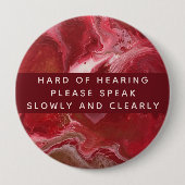 Rotes Kupfer Weiß Abstrakt hörbar 1,5 cm Button (Vorderseite)