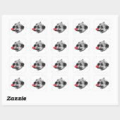 Rotes Lächeln Zeichen Quadratischer Aufkleber (Blatt)