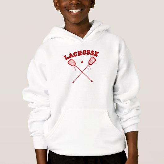 Rotes Lacrosse-Logo Hoodie (Vorderseite)
