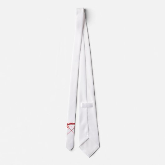 Rotes Lacrosse-Logo Krawatte (Rückseite)