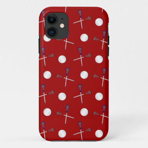 Rotes Lacrosse-Muster Case-Mate iPhone Hülle