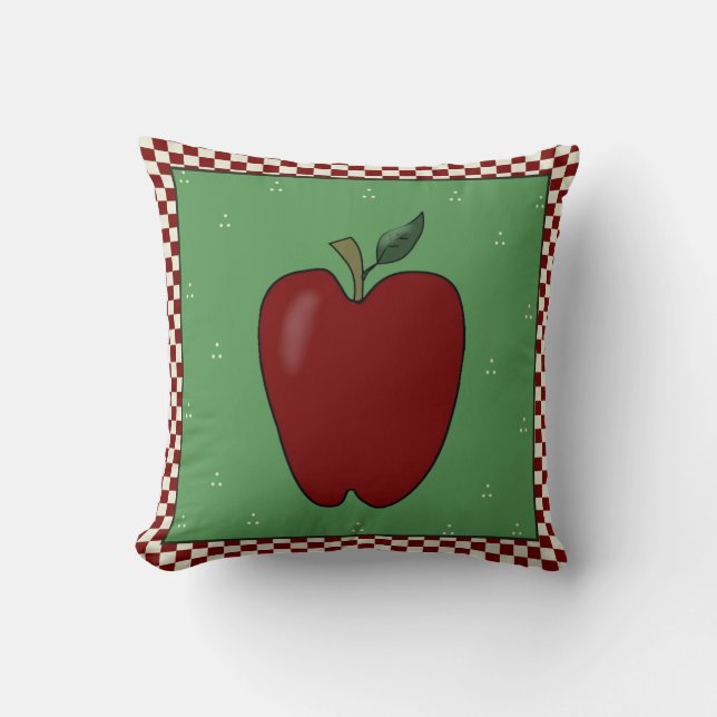 Rotes Land Apple Pillow Kissen (Vorderseite)