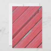 Rotes Land Barn Wood Homecoming Tanz Einladung (Rückseite)