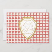 Rotes Land der Süßigkeiten Nutcracker Foto Geburts Einladung (Rückseite)