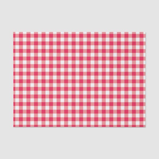 Rotes Land-Gingham-Karo-Muster 2 Seidenpapier (Vorderseite)