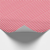 Rotes Land-Gingham-Karo-Muster Geschenkpapier (Ecke)