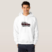 Rotes Land Rover 110 Hoodie (Vorne ganz)