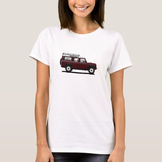 Rotes Land Rover 110 T-Shirt (Vorderseite)
