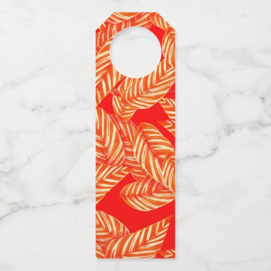 Rotes Leaf Flasche Hanger Tags Flaschenanhänger (Vorderseite)