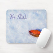 Rotes Leaf im Winter Foto Kunst Mousepad (Mit Mouse)