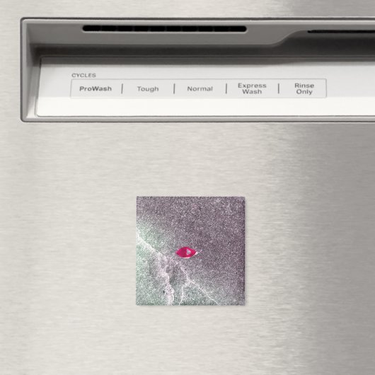 Rotes Leaf mit gesprenkeltem Sand Magnet (In Situ (Geschirrspüler))