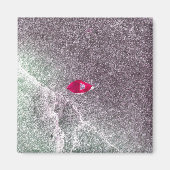 Rotes Leaf mit gesprenkeltem Sand Magnet (Vorne)