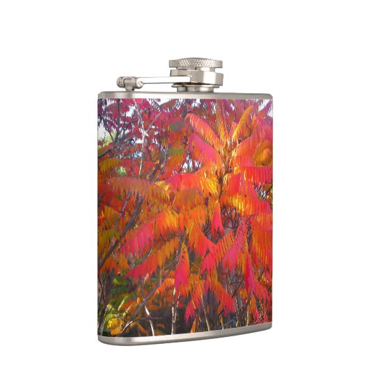 Rotes Leaf Tree Flask Flachmann (Rechts)
