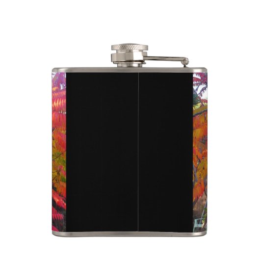 Rotes Leaf Tree Flask Flachmann (Rückseite)