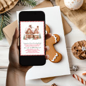 Rotes Lebkuchenhaus Dekoratives Party Einladung