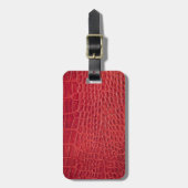 Rotes Leder des Imitats Alligator Gepäckanhänger (Vorderseite vertikal)