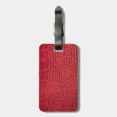 Rotes Leder des Imitats Alligator Gepäckanhänger (Rückseite vertikal)