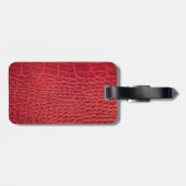 Rotes Leder des Imitats Alligator Gepäckanhänger (Rückseite horizontal)