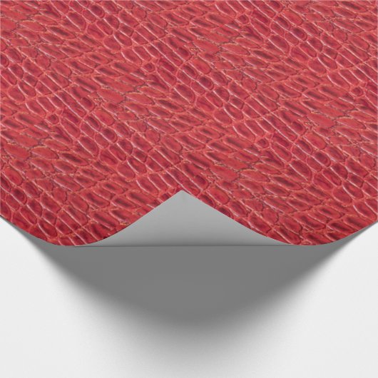 Rotes Leder des Imitats Alligator Geschenkpapier (Ecke)
