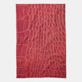 Rotes Leder des Imitats Alligator Geschirrtuch (Vertikal)