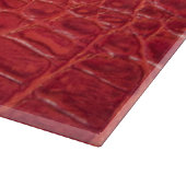 Rotes Leder des Imitats Alligator Schneidebrett (Ecke)