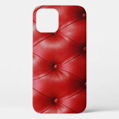 Rotes Leder: Eleganz der Stilelemente. Case-Mate iPhone Hülle (Rückseite)