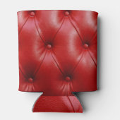 Rotes Leder: Eleganz der Stilelemente. Dosenkühler (Rückseite)