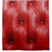 Rotes Leder: Eleganz der Stilelemente. Duschvorhang (Vorderseite)