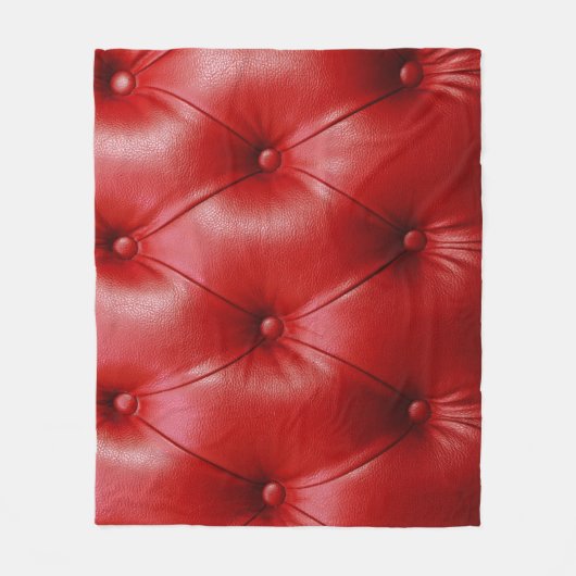 Rotes Leder: Eleganz der Stilelemente. Fleecedecke (Vorderseite)