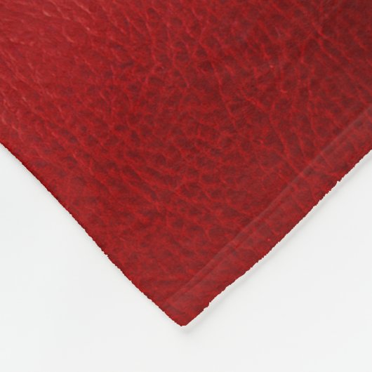 Rotes Leder: Eleganz der Stilelemente. Fleecedecke (Ecke)