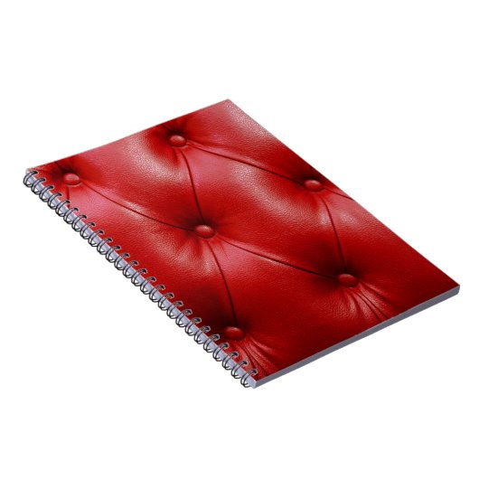 Rotes Leder: Eleganz der Stilelemente. Notizblock (Rechte Seite)