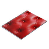 Rotes Leder: Eleganz der Stilelemente. Notizblock (Linke Seite)