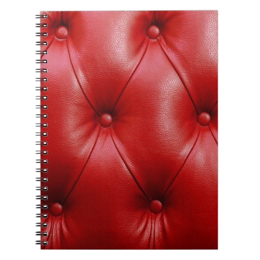 Rotes Leder: Eleganz der Stilelemente. Notizblock (Vorderseite)